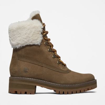 Dámské Zimní Boty Timberland Courmayeur Valley 6-Inch Waterproof Faux-Fur Olivy Zelené | TI46108-182