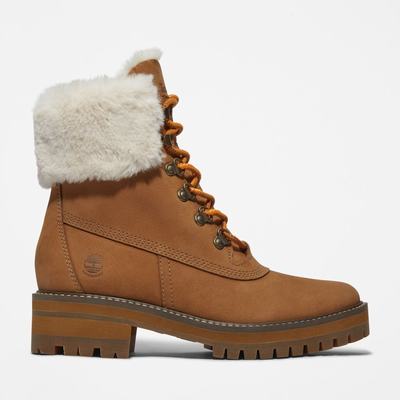 Dámské Zimní Boty Timberland Courmayeur Valley 6-Inch Waterproof Faux-Fur Hnědé | TI56143-584