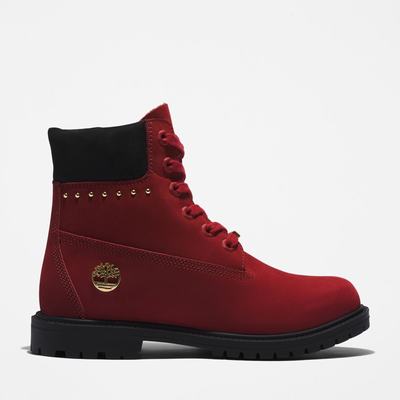 Dámské Zimní Boty Timberland Heritage 6-Inch Waterproof Tmavě Červené | TI48170-603