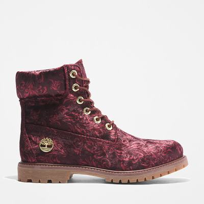 Dámské Zimní Boty Timberland Premium 6 Inch Velvet Vínové | TI08764-249