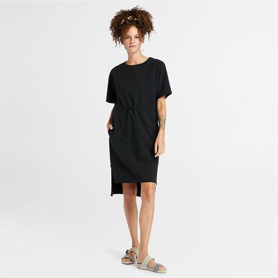 Dámské Šaty Timberland Drawstring T-Shirt Šaty Černé | TI95612-821