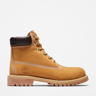 Dětské Zimní Boty Timberland Premium 6-Inch Waterproof Hnědé Žluté | TI54836-542