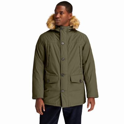 Pánské Bundy Parka Timberland Boundary Peak Waterproof Insulated Tmavě Zelene | TI28354-021