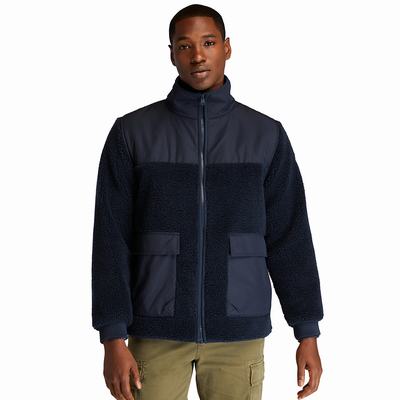 Pánské Bundy Timberland Ecoriginal Faux-shearling Fleece Tmavě Blankyt | TI76941-749