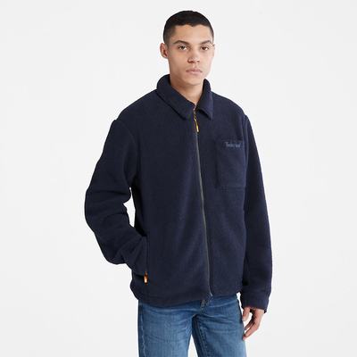 Pánské Bundy Timberland Fleece Overshirt Tmavě Blankyt | TI58079-647