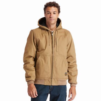 Pánské Bundy Timberland Gritman Podšité, S Kapucí Platene Tmavě Hnědé | TI64280-056