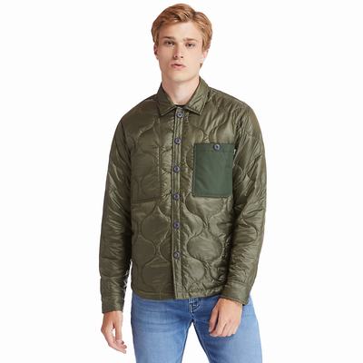 Pánské Bundy Timberland Insulated Overshirt Zelene | TI17659-346