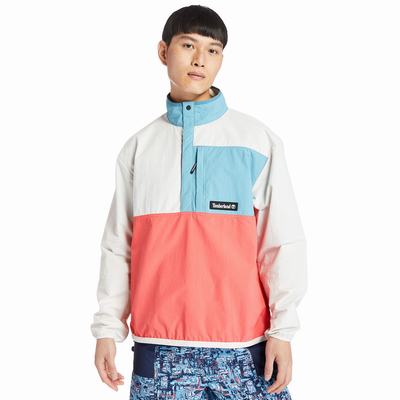 Pánské Bundy Timberland Outdoor Archive Anorak Bílé Červené | TI19408-093