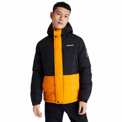 Pánské Bundy Timberland Outdoor Archive Puffer Černé Oranžové | TI97625-150