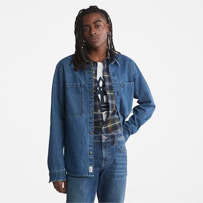 Pánské Bundy Timberland Outdoor Heritage Denim EK+ Overshirt Světle Blankyt | TI17094-907
