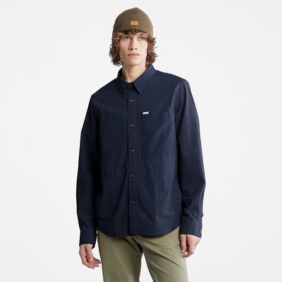 Pánské Bundy Timberland Outdoor Heritage Overshirt Tmavě Blankyt | TI69704-712