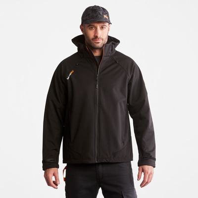 Pánské Bundy Timberland Powerzip S Kapucí Softshell Černé | TI81920-250