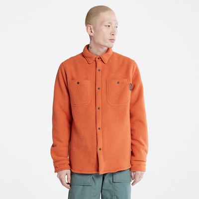 Pánské Bundy Timberland Progressive Utility Fleece-collar Overshirt Oranžové | TI45269-651