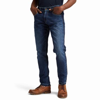 Pánské Džíny Timberland Tapered-leg Pohodlí Tmavě Blankyt | TI84975-462