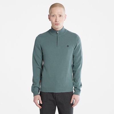 Pánské Jumpers Timberland Cohas Brook Zip-neck Zelene | TI28794-641
