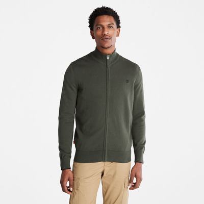 Pánské Jumpers Timberland Williams River Zip-front Tmavě Zelene | TI94026-516