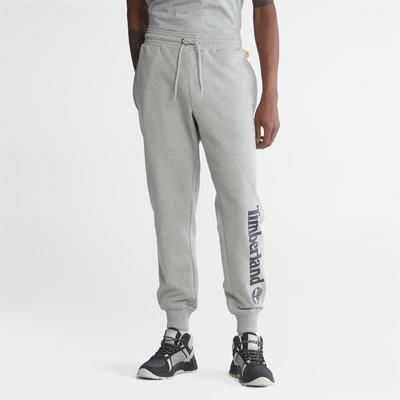 Pánské Kalhoty Timberland Logo Sweatpants Šedé Tmavě Blankyt | TI05746-092