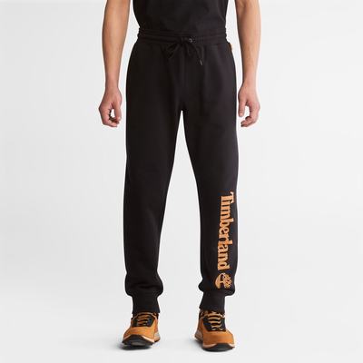 Pánské Kalhoty Timberland Logo Sweatpants Černé Hnědé | TI32704-087