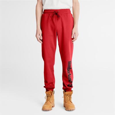 Pánské Kalhoty Timberland Logo Sweatpants Tmavě Červené Černé | TI42738-692