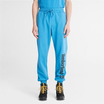 Pánské Kalhoty Timberland Logo Sweatpants Světle Blankyt | TI76251-795