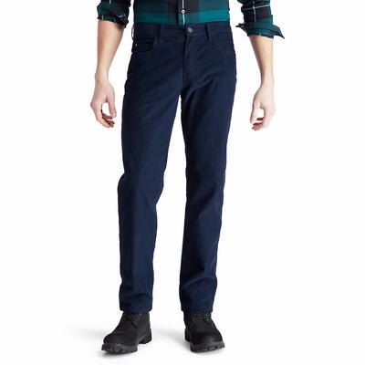 Pánské Kalhoty Timberland Squam Lake Corduroy Tmavě Blankyt | TI68495-432