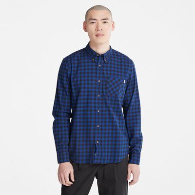Pánské Košile Timberland Back River Check Tmavě Blankyt | TI48219-974