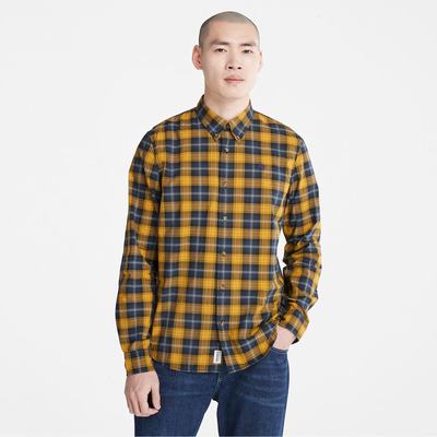 Pánské Košile Timberland Eastham River Stretch Checked Žluté | TI81536-348
