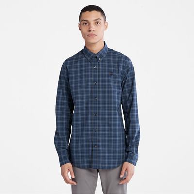 Pánské Košile Timberland Eastham River Stretch Check Tmavě Blankyt | TI91276-269