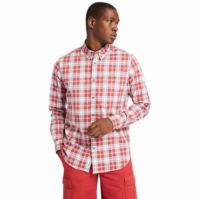 Pánské Košile Timberland Essential Check Červené | TI97185-318