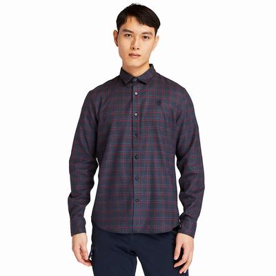 Pánské Košile Timberland Flannel Checked Tmavě Blankyt | TI45273-654