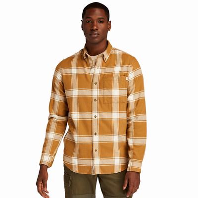 Pánské Košile Timberland Heavy Flannel Checked Hnědé | TI01289-674