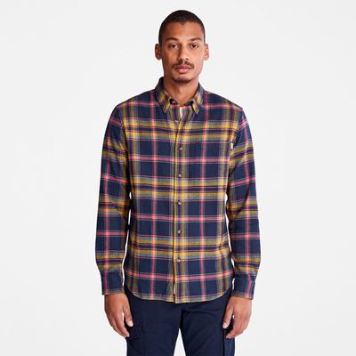 Pánské Košile Timberland Heavy Flannel Check Tmavě Blankyt | TI70243-670