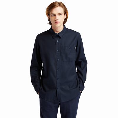 Pánské Košile Timberland Long-sleeved Overshirt Tmavě Blankyt | TI39402-902