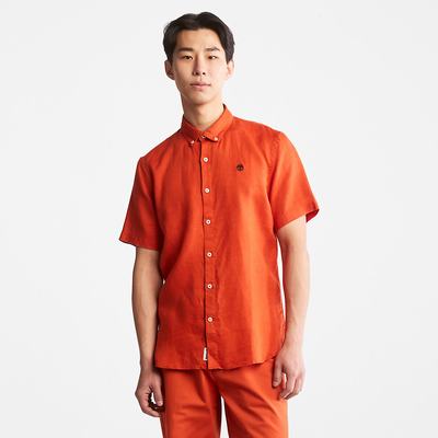 Pánské Košile Timberland Mill River Krátké-Sleeve Oranžové | TI07145-794
