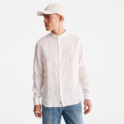 Pánské Košile Timberland Mill River Linen Bílé | TI97840-680