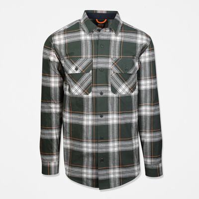 Pánské Košile Timberland PRO® Woodfort Heavyweight Flannel Pracovní Tmavě Zelene | TI34657-567