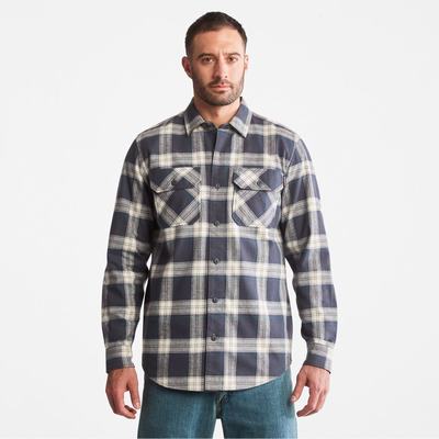 Pánské Košile Timberland PRO® Woodfort Heavyweight Flannel Pracovní India Ink Plaid | TI84196-521