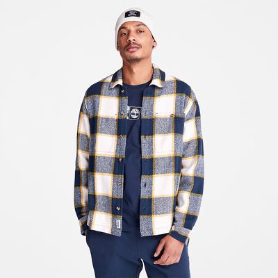 Pánské Košile Timberland Plaid Overshirt Tmavě Blankyt | TI20163-257