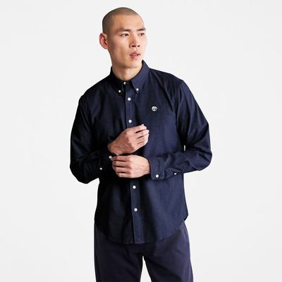 Pánské Košile Timberland Pleasant River Slim Oxford Tmavě Blankyt | TI60157-629