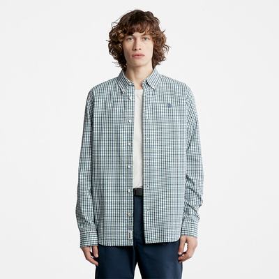 Pánské Košile Timberland Seersucker Gingham Tyrkysové | TI56017-150