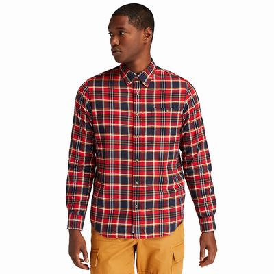 Pánské Košile Timberland SolucellAir™ Tartan Červené | TI04369-132