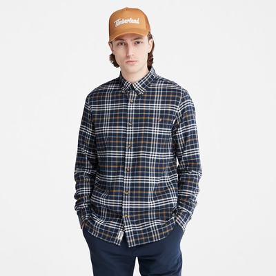 Pánské Košile Timberland Tartan Shirt with SolucellAir™ Technologie Tmavě Blankyt | TI08726-609