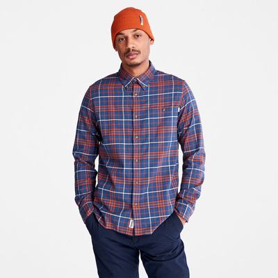 Pánské Košile Timberland Tartan Shirt with SolucellAir™ Technologie Blankyt | TI39701-014