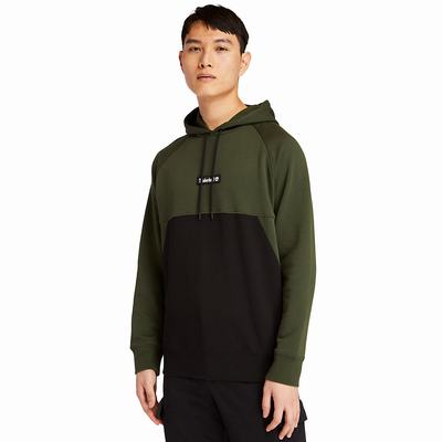 Pánské Mikiny S Kapucí Timberland Cut-and-sew Tmavě Zelene | TI25874-970