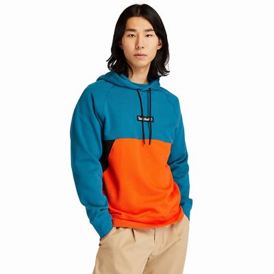 Pánské Mikiny S Kapucí Timberland Cut-and-sew Tyrkysové | TI98534-860