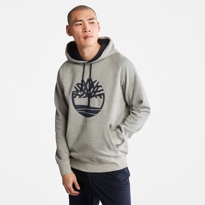 Pánské Mikiny S Kapucí Timberland Heritage Logo Šedé | TI74821-728