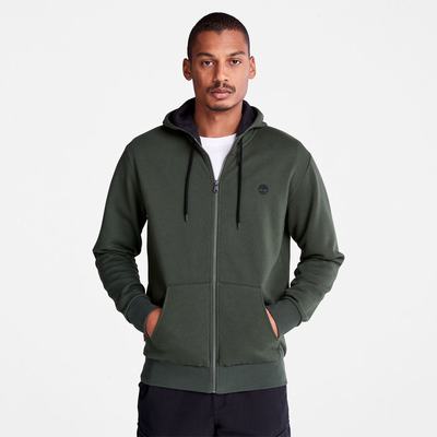 Pánské Mikiny S Kapucí Timberland Oyster River Zip Tmavě Zelene | TI64218-753