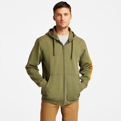 Pánské Mikiny S Kapucí Timberland PRO® Hood Honcho Sport Zip-Front Olivy Zelené | TI50723-351