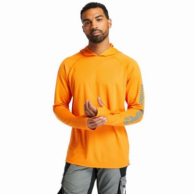 Pánské Mikiny S Kapucí Timberland PRO® Wicking Good Oranžové | TI35128-547