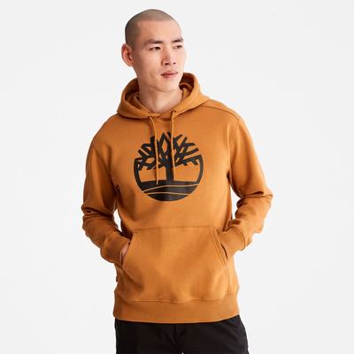 Pánské Mikiny S Kapucí Timberland Tree-Logo Hnědé Černé | TI45280-731